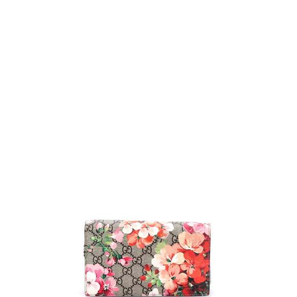 Gucci Chain Wallet Blooms Print Gg #227350G99B - Picture 3 of 6